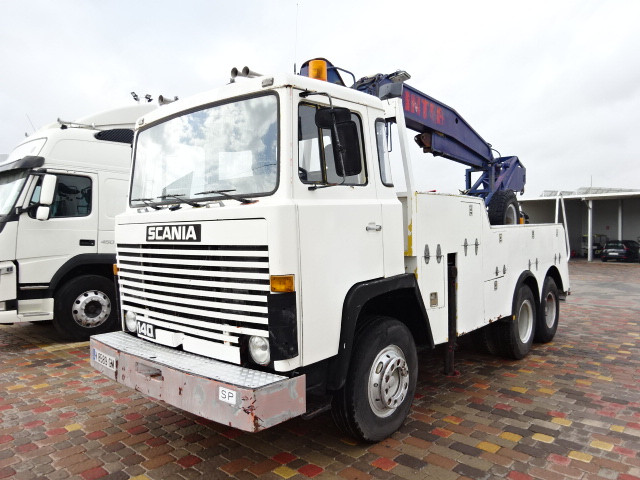 Scania 140 tow truck, 6x4, crane. V8 engine, V-8589-GM
